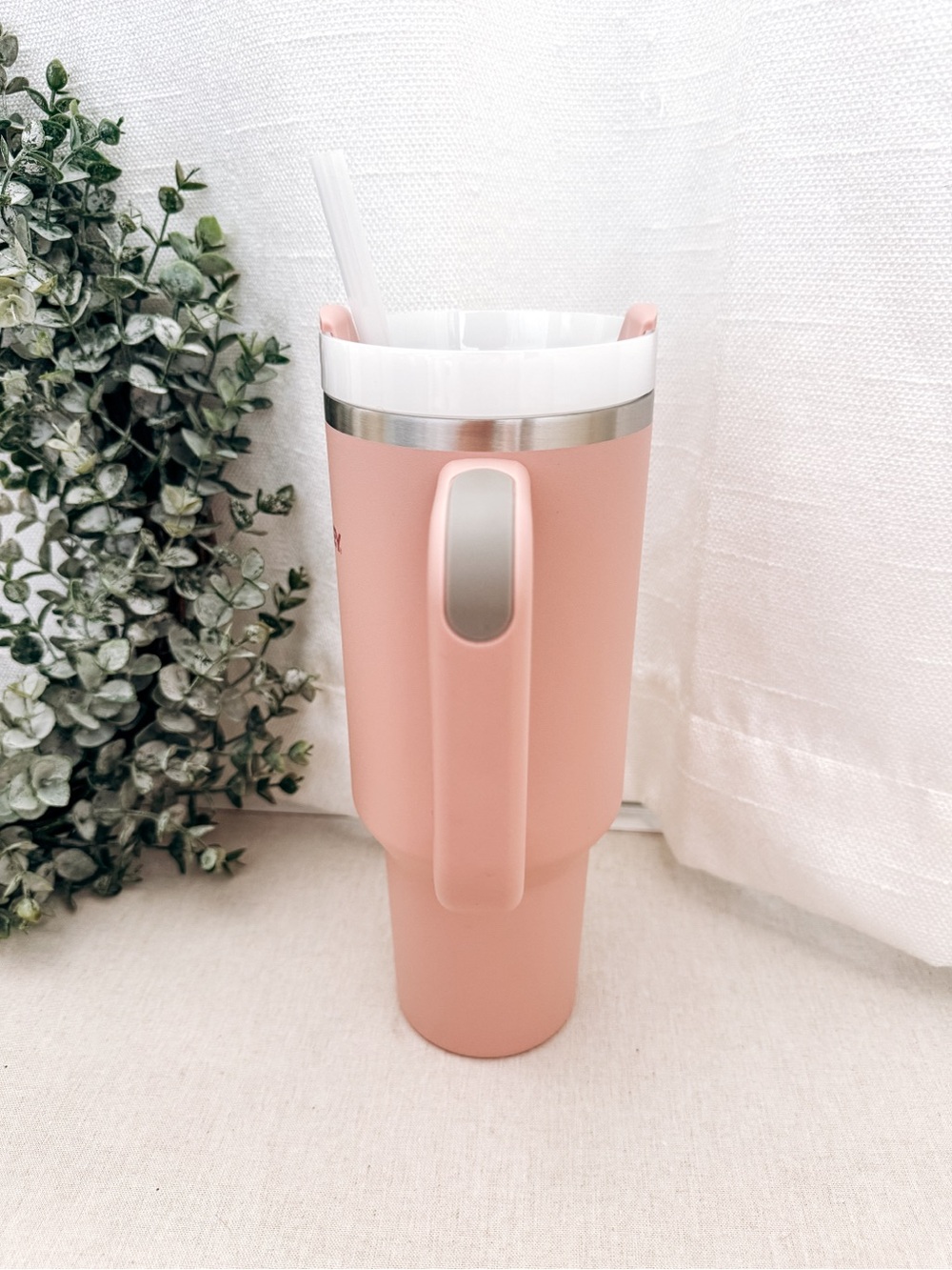 Stanley Quencher H2.0 FlowState 40 oz Tumbler Pink Handle Straw Cup - Picture 2 of 5
